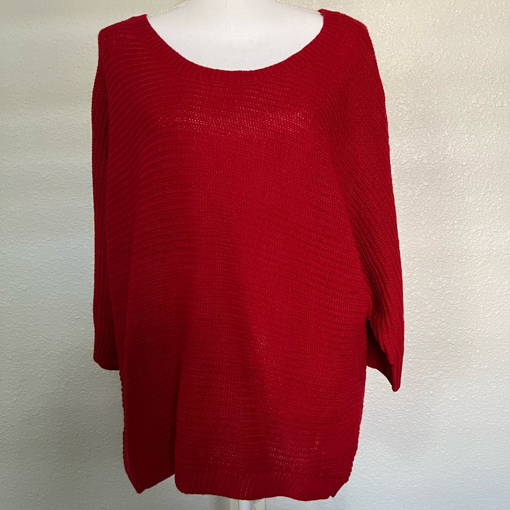 MISIA Button Back Red Sweater Size 2X